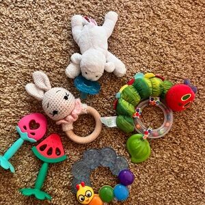 Colorful Baby Rattle and Teether Set